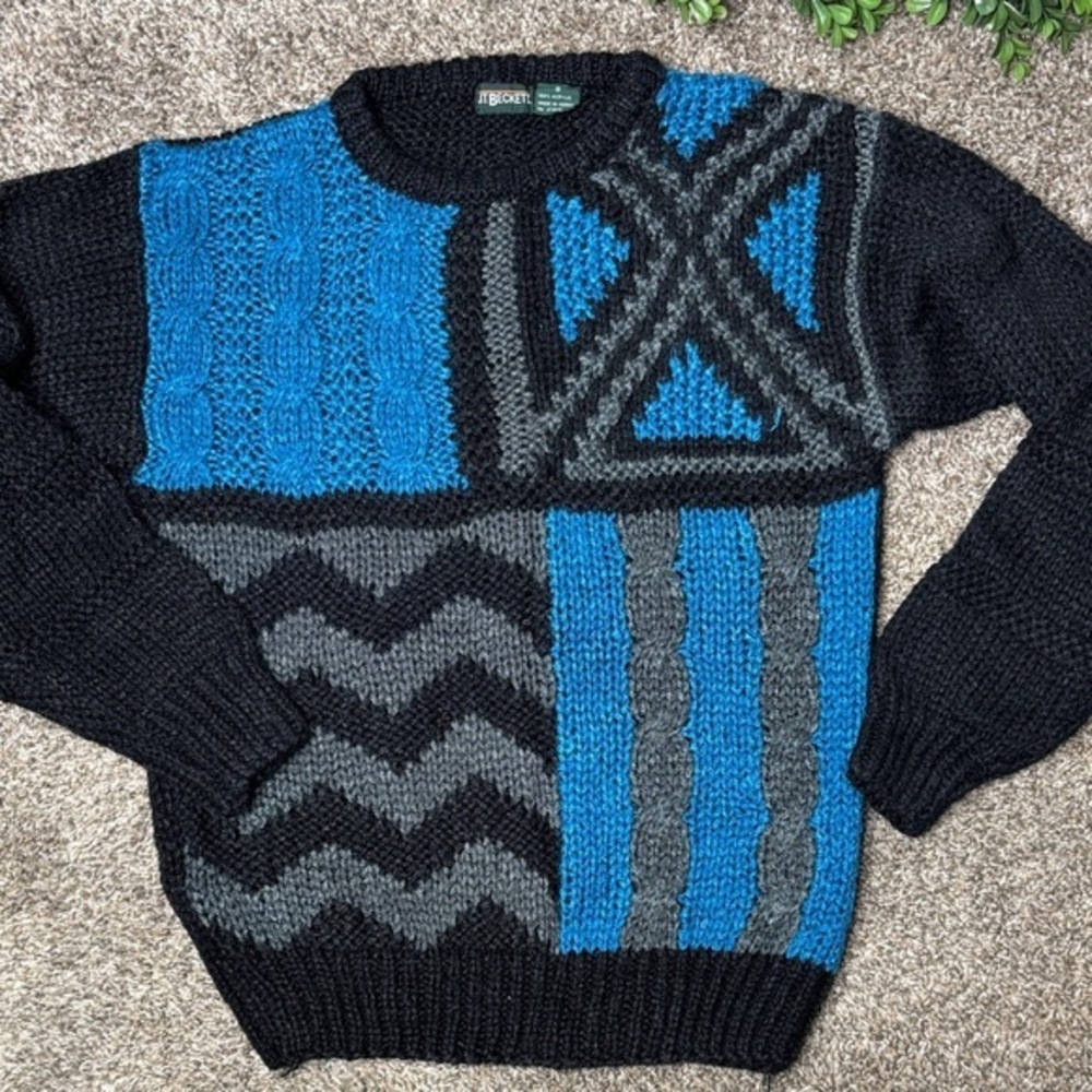 vintage J.T. Beckett chunky cable knit sweater Sz small